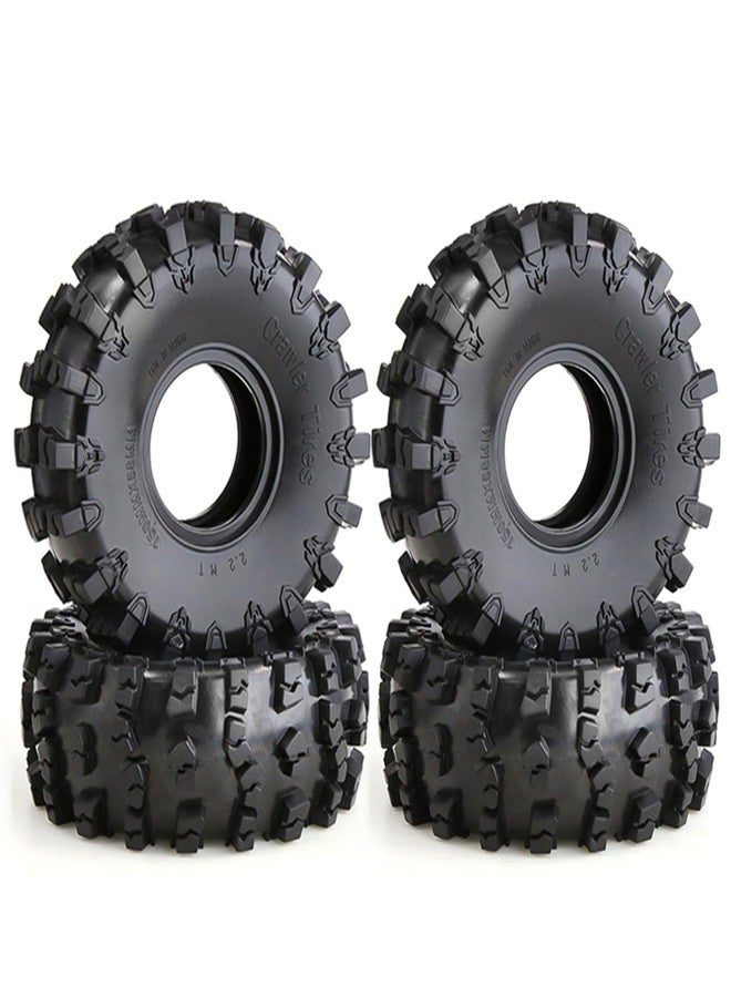Chanmoo 2.2 RC Crawler Tires Soft Rubber Mud Snow Swamper Tyres OD 150mm For 1/10 RC Rock Crawler Car Axial SCX10 90047 D90 TF2 Tamiya CC01 Traxxas TRX4 2.2 inch Beadlock Wheel Rims 4PCS - Image 1